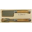 Brown Handles Laguiole Verdier 2 Piece Cheese Set in Box
