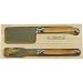 Brown Handles Laguiole Verdier 2 Piece Cheese Set in Box