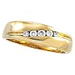 14K Yellow Gold Diamond Wedding Band Duo - Lady's Ring - 0.14 Ct.