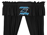 Carolina Panthers Locker Room Ruffled Valance with Drape by Sports Coverage