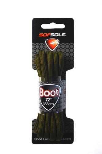 Sof Sole Round Boot Laces (Dark Brown, 72-Inch)