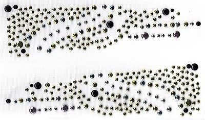 LOT OF 2 COLLARS, MULTI-COLORED STUDS - Iron On Transfer/Fashion, Clothing