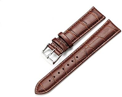 Women's Brown Replacement Leather Band for Watches 16mm Width 7.48inch Length With Spring Bars/Pins