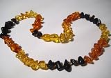 Bouncy Baby BoutiqueTM Baltic Amber Teething Necklace - Rainbow Chips