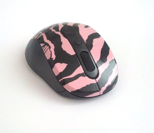 Pink Zebra Print WIRELESS Computer Scroll Wheel Mouse USB Optical FA