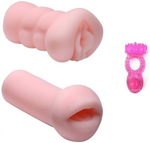 Monika and Marie Mouth Stroker Pocket Toys for Men Happiness 2Pc with Vibe Cockring Pink