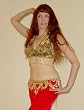 Gold Beaded Halter with Fringe