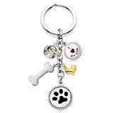Paw Print - I Love My Dog Keychain
