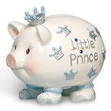 Little Prince Ceramic Piggy Bank - Unique Baby Shower Gift Idea for Boys