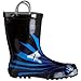 Western Chief Kids Waterproof D.C. Comics Character Rain Boots with Easy on Handles, Batman, 9 M US Toddler