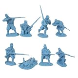 Civil War Union Infantry Greatcoat Plastic Army Men: 16 LIGHT BLUE 54mm Figures - 1:32 scale