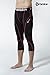 TSLA Men's Compression 3/4 Capri Pants Baselayer Cool Dry Sports Running Yoga Tights, Zero(p15) - Black & Red, 2X-Large.