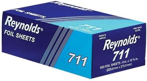 RFP 711 Pop-Up Interfolded Aluminum Foil Sheets, 9 x 10 3/4, Silver, 500/Box