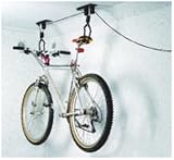 Space-Saving Ceiling Mount Bike Lift Storage System with Safety-Lock