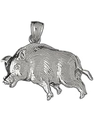 Clevereves 14K White Gold Pendant Boar 7.7 - Gram(s)
