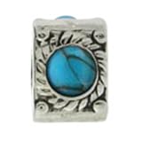 Aztec Turquoise Ring Oriana Bead - Pandora Bead & Bracelet Compatible