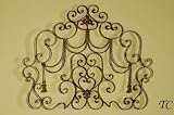30" Tuscan Wrought Iron Wall Grille Grill Metal Scroll