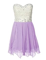 Sweetheart Beaded  Short Chiffon/Polyester Evening Dress/Homecoming Dress/Prom Dress/Party Dress  With Rhinestones