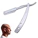 Silvercell Mens Stainless Steel Straight Edge Razors Blade Folding Shaving Knife (As Picture)