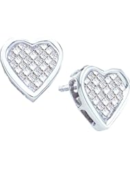 0.50CTW PRINCESS DIAMOND LADIES HEART EARRING