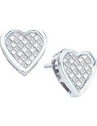 0.50CTW PRINCESS DIAMOND LADIES HEART EARRING