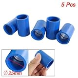 uxcell　パイプアダプター　ストレートタイプ　ブルー　PVC-U素材　42 x 25mm　5枚入り