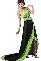 Strapless  Chiffon Evening Dress/Prom Dress  With Rhinestones