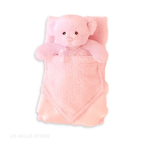 Buy Baby Girl Blanket and Rattle, My First Teddy Buddyluvs – Pink