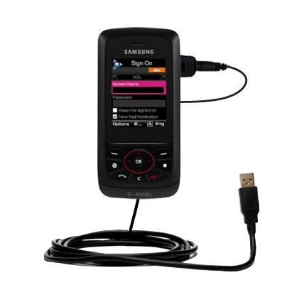 Classic Straight USB Cable for the Samsung SGH-T729 with Power Hot Sync and Charge capabilities - Gomadic Brand w/ TipExchange Technology
