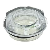Buy Clear Plastic 42mm Thread Oil Liquid Level Sight Glass for Air Compressor by uxcell