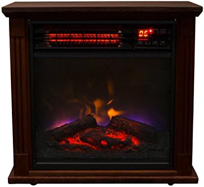 Sliverylake 1500w Embedded Insert Electric Quartz Infrared Fireplace Heater Flame Logs w/ Remote Control