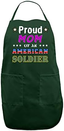 Proud Mom of an American Soldier Dark Adult Apron - Hunter - One-Size