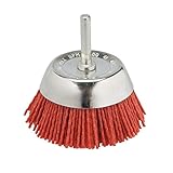 Silverline Filament Cup 75mm Coarse Nylon Rotary Brush Rust Remover Wheel