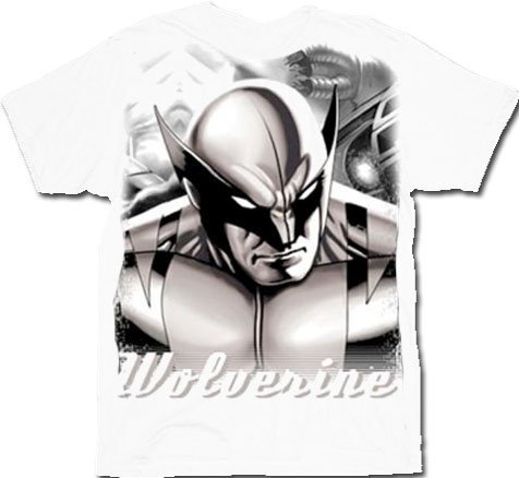  X-Men Wolverine Robot Assasin White T-Shirt Tee