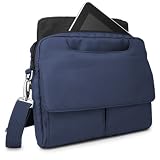 BoxWave Encompass Acer Aspire One 722 Messenger Bag, Multi-Pocket Shoulder Carrying Case and Horizontal Mobile Messenger Bag with Convenient Shoulder Strap and Handles for Acer Aspire One 722 (Navy)