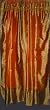 Gift for Her -Silk Sari Drapes-2 Cinnabar Panels India Curtains Window Treatment