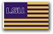 LSU Fighting Tigers 3 Ft. X 5 Ft. Flag W/Grommetts - Lsu W/Stripes 3 X 5 Flag