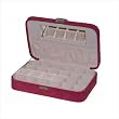 Olivia Mele & Co 0054522M Sueded Jewelry Box with 24 Sections in Red