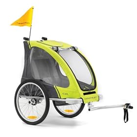Adventure - At1 - Remorque v�lo monoplace pour enfant en alliage, pliage facile