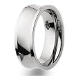 Concave Polished Tungsten Carbide Ring (8.0 mm) - Sizes 7-13