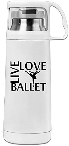 Live Love Ballet Stainless Steel Transparent Cover With Lid Cup Vacuum Cup