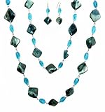 Necklace - N338 - Long Colored Natural Shells (36
