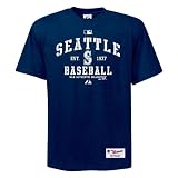 MLB Seattle Mariners Adult Short Sleeve Basic Crew Neck Tee (Pro Navy, X-Large)