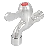 uxcell キッチン蛇口 シルバートンクロムメッキ真鍮製　20.5mmスレッド　キッチンホーム用　単一孔