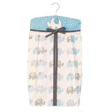Sumersault Spotted Ellie Diaper Stacker, Cream/Chocolate/Blue