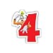 Playful Mickey-Birthday Numeral Candle No4 , Mickey Mouse Clubhouse , Mickey Mouse Theme Birthday Party , Kids Party Supplies , Mickey Mouse and Friends , Goofy Candle RS.149.00