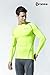 TSLA Men's UPF 50+ Long Sleeve Compression Shirts, Athletic Workout Shirt, Water Sports Rash Guard, Zero Top Neon Yellow, Large