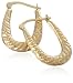 9ct Yellow Gold AMC87289 Ladies Celtic Creole Earrings