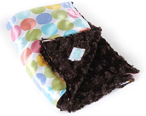 AllyZabba Pastel-Dot Chocolate Small TravelZabba Baby Blanket 16 x 14