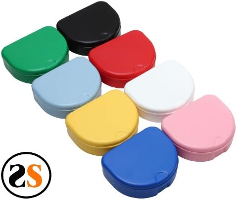 Dental Retainer Denture Mouthguard Case -Red